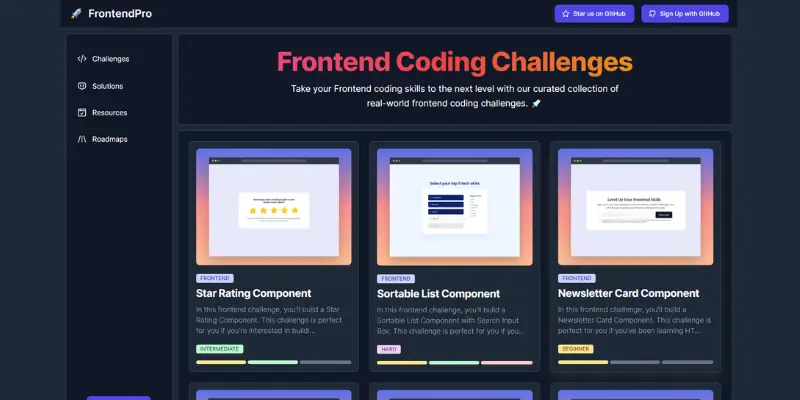 frontendpro frontend coding challenges